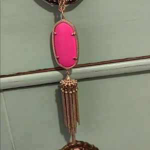 Kendra Scott Rayne Long Pendant Necklace (Magenta)